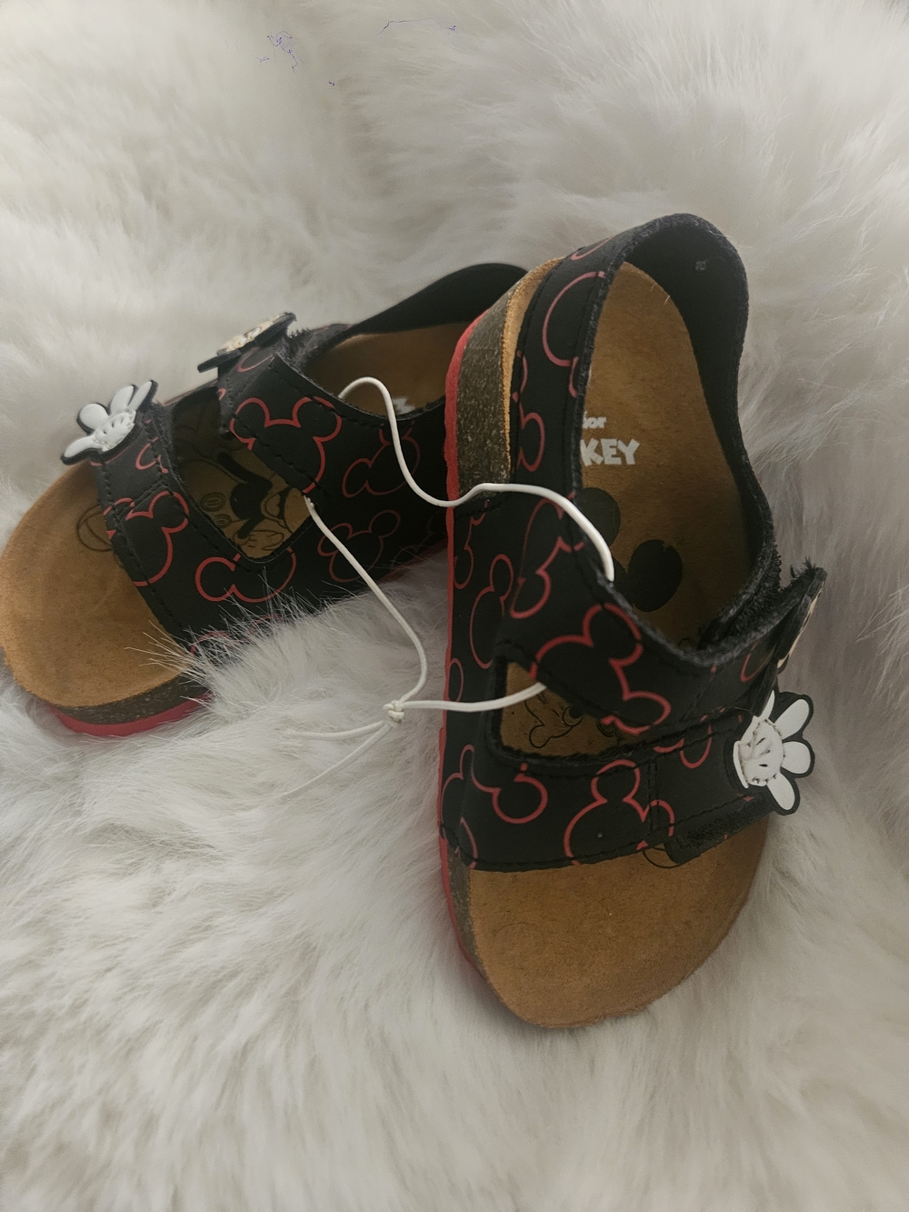 Kids Black & Red Character Sandals